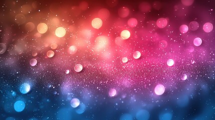 Poster - Vibrant abstract background with colorful bubbles in shades of pink, blue, and orange, created with a dreamy bokeh effect
