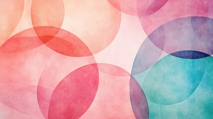 Poster - Overlapping pastel circles with a soft gradient effect