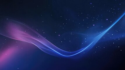 Poster - Shooting star on dark blue gradient