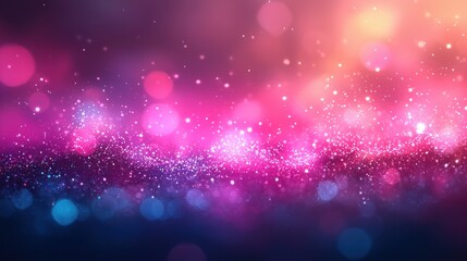 Poster - colorful abstract background with bright sparkles and bokeh effects at twilight creating a dreamy at