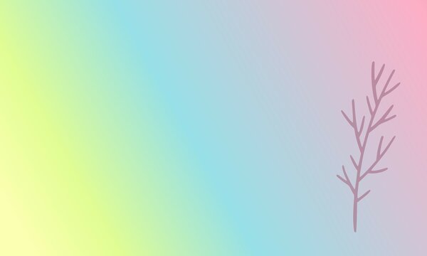 Abstract colorful pastel background with dynamic lines and decorative floral shadows.
