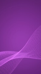Leinwandbilder - Flowing purple mesh wave on a gradient background, creating a modern and dynamic design
