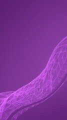 Leinwandbilder - Abstract purple mesh wave with geometric patterns on a gradient background