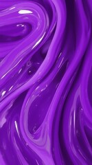 Leinwandbilder - Glossy purple liquid waves creating a dynamic, fluid abstract pattern