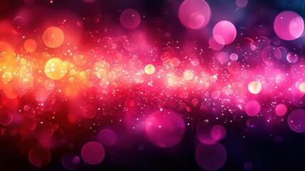 Poster - vibrant abstract background with colorful bokeh lights creating a lively atmosphere in shades of pin