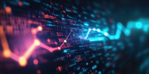 Aufkleber - Digital background perfect for tech processes, neural networks, artificial intelligence, data transfer and encryption, digital archives, sound and graphic presentations, science, education, etc.