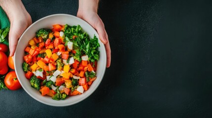 Family gathered together in the kitchen cooking a wholesome and nutritious meal using fresh locally sourced ingredients  The scene captures the domestic setting hands working in the colorful