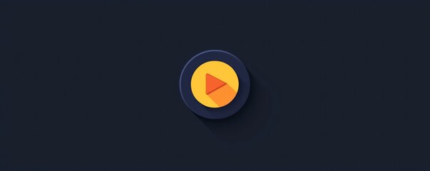 Fototapete - Key moments replay depicted by a simple, minimalist icon.