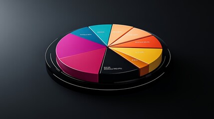 Poster - colorful data visualization in circular chart design