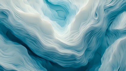 Poster - Abstract Futuristic Background with Blue and White Hexagonal Shapes