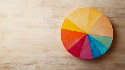 Aufkleber - Colorful Geometric Circle on Textured Background