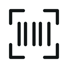 Aufkleber - Barcode reader UI icon, scanning bar code simple line user interface vector symbol