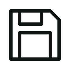 Poster - Save diskette UI icon, floppy disk simple line user interface vector symbol