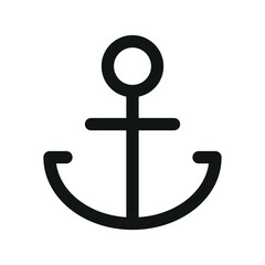 Aufkleber - Anchor UI icon, sea port simple line user interface vector symbol
