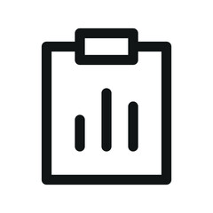 Aufkleber - Statistics report UI icon, data report simple line user interface vector symbol
