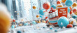 © A-TiMe  - Celebrating the new year 2025 a colorful parade of floats and festivities in the heart of the city