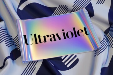 Aufkleber - Ultraviolet word written on an holographic iridescent surface