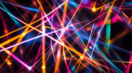 Poster - Bright blue laser lights create a glowing, futuristic backdrop with dynamic patterns and textures, blending energy and motion in a captivating design