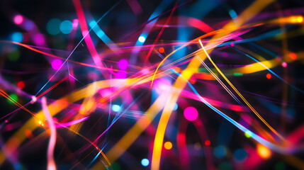 Poster - Bright blue laser lights create a glowing, futuristic backdrop with dynamic patterns and textures, blending energy and motion in a captivating design
