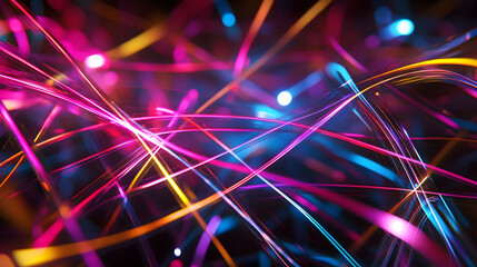 Poster - Bright blue laser lights create a glowing, futuristic backdrop with dynamic patterns and textures, blending energy and motion in a captivating design