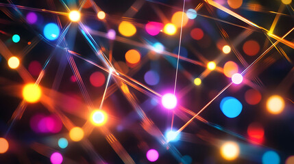 Poster - Bright blue laser lights create a glowing, futuristic backdrop with dynamic patterns and textures, blending energy and motion in a captivating design