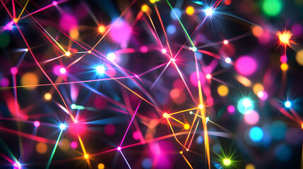 Poster - Bright blue laser lights create a glowing, futuristic backdrop with dynamic patterns and textures, blending energy and motion in a captivating design