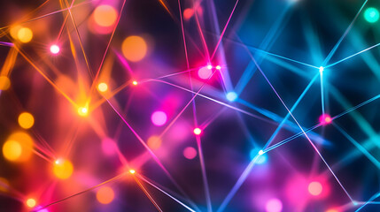 Poster - Bright blue laser lights create a glowing, futuristic backdrop with dynamic patterns and textures, blending energy and motion in a captivating design