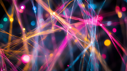 Poster - Bright blue laser lights create a glowing, futuristic backdrop with dynamic patterns and textures, blending energy and motion in a captivating design