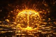 © ImagePulse - Abstract brain with golden light radiating from it, representing money mindset and wealth consciousness