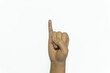 © Arterego Studio - letter 'I' of American hand sign language.