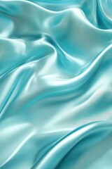 Poster - Luxurious satin fabric in light blue color creating a smooth and elegant texture