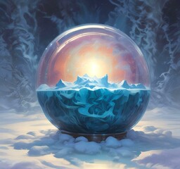 Poster - Illustration of glowing magic ball.