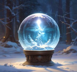 Poster - Illustration of glowing magic ball.