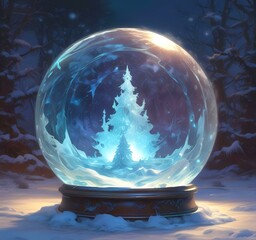 Poster - Illustration of glowing magic ball.
