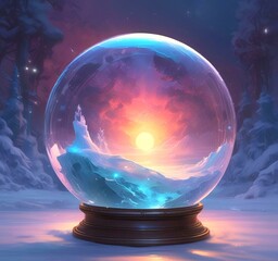 Poster - Illustration of glowing magic ball.
