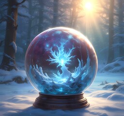 Poster - Illustration of glowing magic ball.