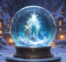 Poster - Illustration of glowing magic ball.