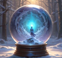 Poster - Illustration of glowing magic ball.