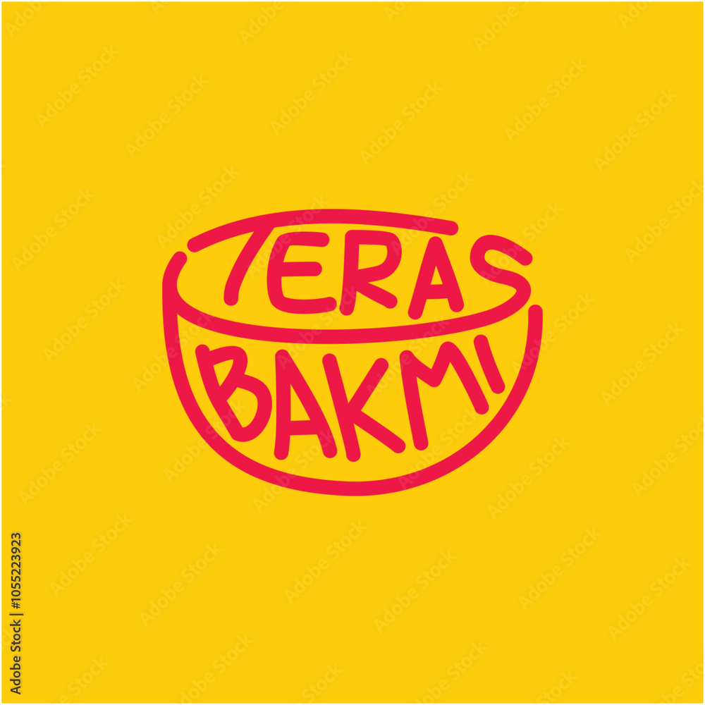 Teras Bakmi Logo Design Stock Vector | Adobe Stock