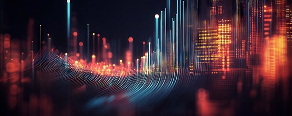 Aufkleber - Digital background for tech, AI, data, audio, graphics, etc.