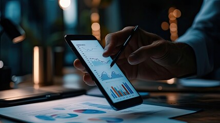 Poster - Hand Analyzing Financial Data on Smartphone with Stylus