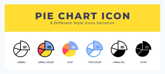 Aufkleber - Pie chart icon. high quality icon symbol for web design