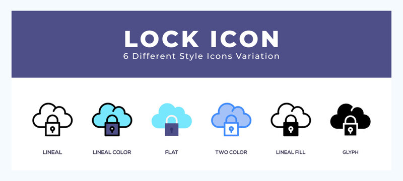 Lock icon vector design illustration in trendy style