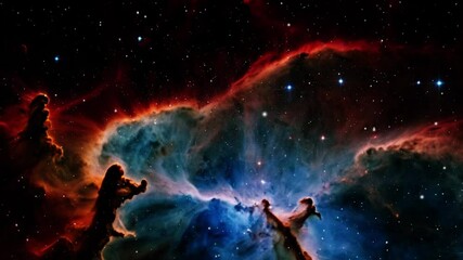 Wall Mural - nebula in open space, in outer space