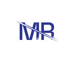 Fototapete - initial MR logo design vector, Initial Letter MR Logo Template Design