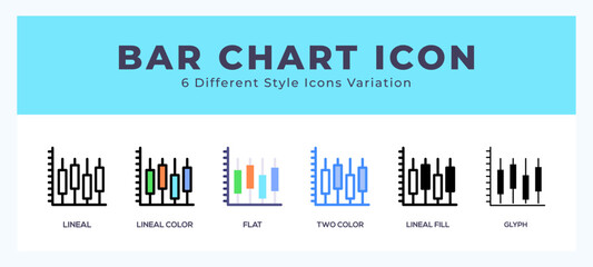 Poster - Bar chart icon vector for web. and mobile app