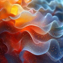 Poster - Exploring abstract protein folding a visualization of biochemical structures and processes in colorful waves