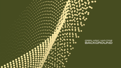 Green army halftone abstract background for backdrop or presentation