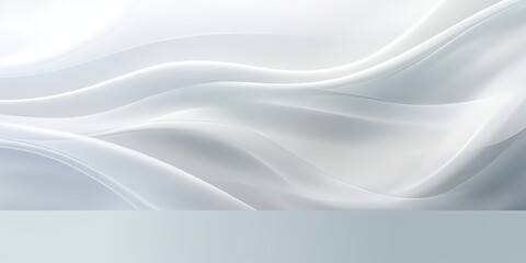 Poster - Soft Abstract Waves on White Background