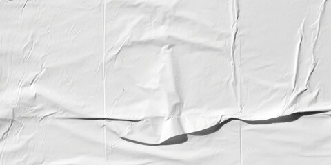 Poster - Crumpled White Paper Texture Background